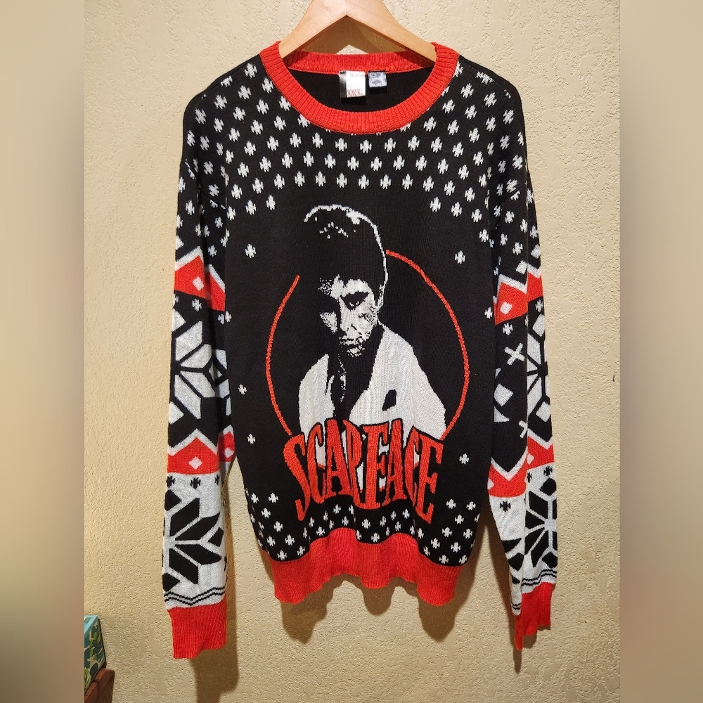 Scarface Al Pacino Ugly Christmas Sweater